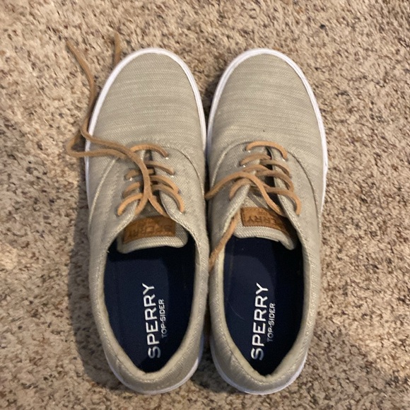 Sperry Cream Canvas Sneakers - Picture 3 of 6